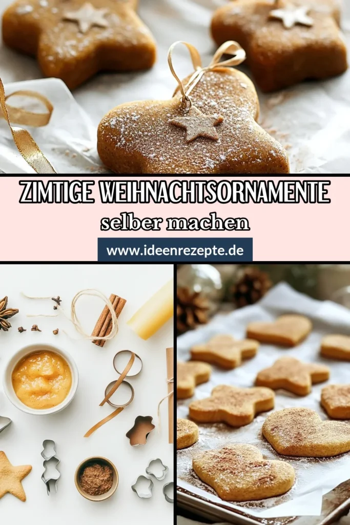 Entdecke die zauberhafte Welt der Zimt Weihnachtsornamente! Mit diesem Rezept für selbstgemachte Weihnachtsdekoration aus Zimt und Apfelmus kannst du kreative Weihnachtsgeschenke zaubern, die toll duften. Bastle deine Duftornamente einfach selbst und bringe festliche Stimmung in dein Zuhause. Ideal für die ganze Familie! Lass dir diesen DIY-Spaß nicht entgehen! Speichere dir das Rezept! #ZimtWeihnachtsornamente #DuftornamenteBasteln #KreativeWeihnachtsgeschenke #SelbstgemachteWeihnachtsdekoration