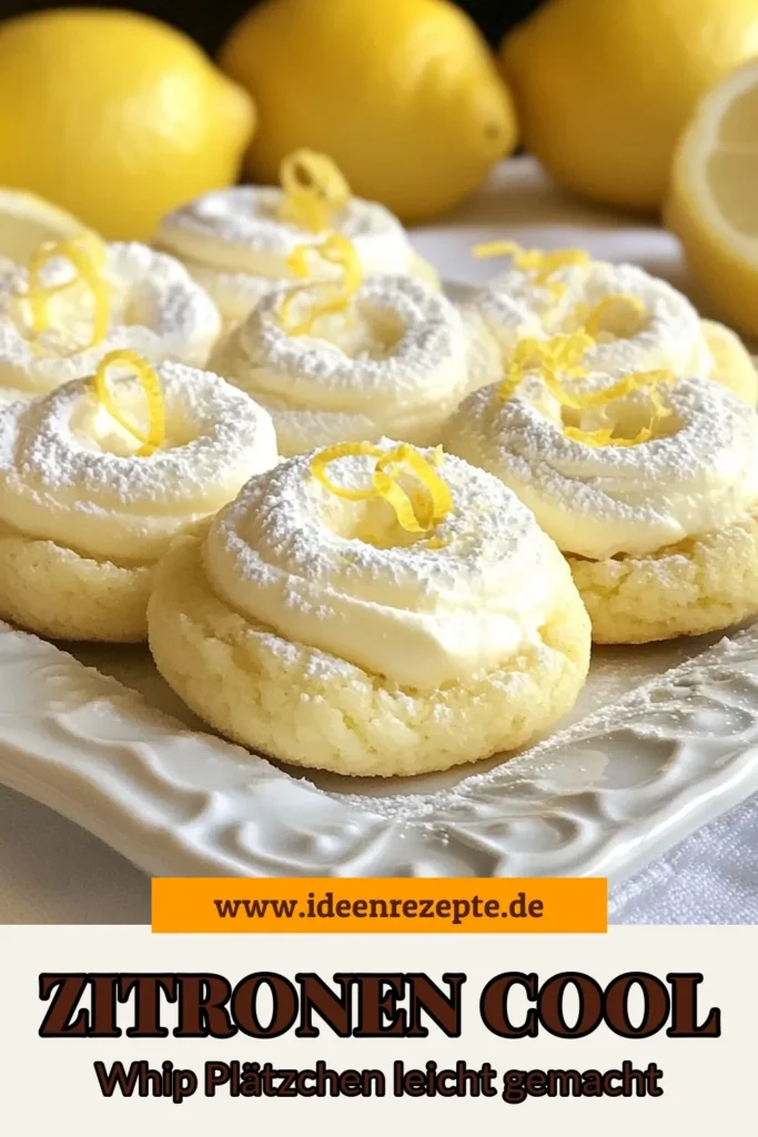 Entdecken Sie das köstliche Rezept für Lemon Cool Whip Plätzchen! Diese einfachen Plätzchen mit Lemon sind ein perfektes Dessert mit Cool Whip, das mit frischem Zitronensaft und Zitronenabrieb zubereitet wird. Ideal für jede Gelegenheit und schnell gemacht. Backen mit Zitrone war noch nie so einfach! Probieren Sie dieses Zitronenkekse Rezept aus und genießen Sie die frische Süße. Speichern Sie das Rezept für Ihre nächste Backaktion! #Zitronenkekse #Plätzchen #BackenMitZitrone #DessertIdeen