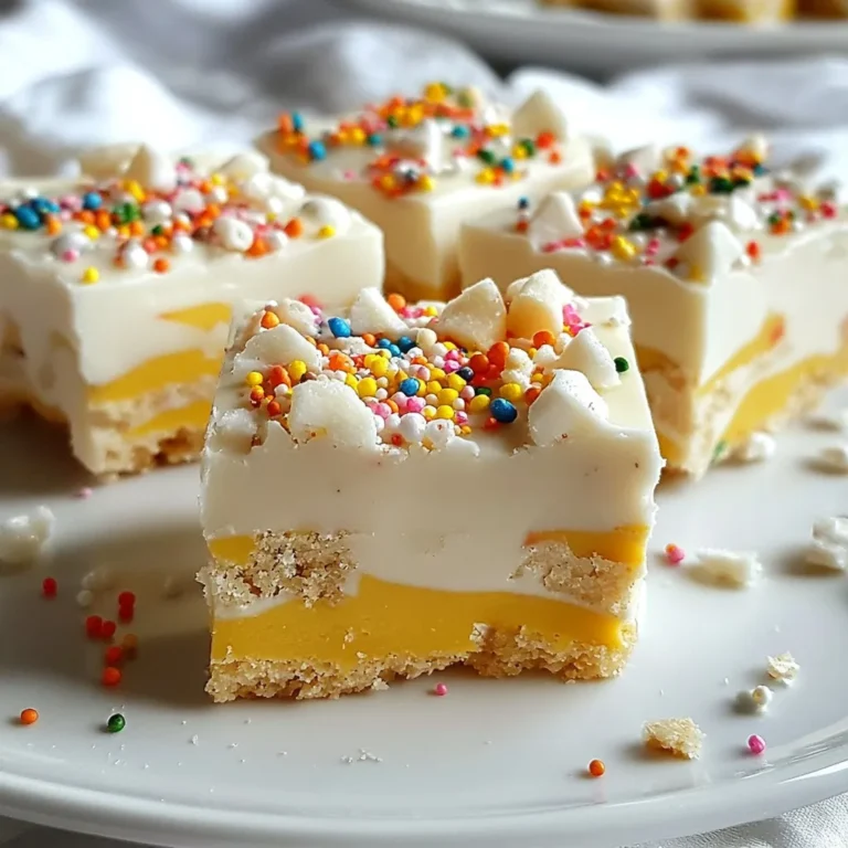 Für den Zuckerplätzchen Weihnachts Fudge brauchst du: - 2 Tassen weiße Schokoladenstückchen - 1 Tasse gesüßte Kondensmilch - 1 Teelöffel Vanilleextrakt - 1 Teelöffel Mandelextrakt - 1/4 Teelöffel Salz - 1/2 Tasse zerbröselte Zuckerplätzchen - 1/4 Tasse bunte Streusel - 1/2 Tasse weiße Glasur Jede Zutat hat eine spezielle Rolle. Die weißen Schokoladenstückchen geben die Basis. Die gesüßte Kondensmilch sorgt für die cremige Textur. Vanille- und Mandelextrakt fügen tolle Aromen hinzu. Das Salz hebt den Geschmack hervor. Zerbröselte Zuckerplätzchen machen das Fudge besonders festlich. Du kannst die Zutaten anpassen, um deinem Fudge einen besonderen Kick zu geben: - Ersetze die weißen Schokoladenstückchen durch Milch- oder Zartbitterschokolade. - Füge einen Teelöffel Zimt hinzu für einen warmen Geschmack. - Nutze aromatisierte Zuckerplätzchen, um verschiedene Geschmäcker zu testen. Diese Änderungen machen das Rezept einzigartig. Probiere, was dir Spaß macht! Wenn du bestimmte Zutaten nicht hast, gibt es einfache Alternativen: - Verwende Kokosmilch anstelle von gesüßter Kondensmilch für eine Milch-Alternative. - Nutze glutenfreie Zuckerplätzchen, um das Fudge glutenfrei zu machen. - Für ein veganeres Rezept, wähle vegane Schokolade und pflanzliche Kondensmilch. Diese Anpassungen sind leicht umzusetzen. So kannst du das Fudge nach deinen Wünschen gestalten. {{ingredient_image_2}} Zuerst bereiten wir die Backform vor. Nimm eine 20x20 cm große Form. Lege den Boden mit Backpapier aus. Lass an den Rändern etwas Papier überstehen. So kannst du den Fudge später leicht herausnehmen. Jetzt kommt der spannende Teil! Nimm einen mittelgroßen Topf. Gib die weißen Schokoladenstückchen und die gesüßte Kondensmilch hinein. Erhitze die Mischung bei niedriger Temperatur. Rühre ständig, bis die Schokolade geschmolzen ist. Die Mischung sollte glatt und cremig sein. Nimm den Topf vom Herd. Füge den Vanilleextrakt, den Mandelextrakt und das Salz hinzu. Rühre alles gut um. Es sollte gleichmäßig vermischt sein. Jetzt ist es Zeit für die Zuckerplätzchen! Füge vorsichtig die zerbröselten Zuckerplätzchen zur Fudge-Mischung hinzu. Achte darauf, eine kleine Menge Streusel für das Topping aufzuheben. Rühre alles sanft unter, damit die Plätzchen gleichmäßig verteilt sind. Gieße die Fudge-Mischung in die vorbereitete Backform. Verteile die Mischung gleichmäßig. Nimm einen Spatel, um die Oberfläche glatt zu streichen. Erwärme die weiße Glasur in einer kleinen Schüssel. Mach das in der Mikrowelle für etwa 10-15 Sekunden. Sie sollte flüssig sein. Träufle die Glasur über den Fudge. Verwende ein Messer, um einen marmorierten Effekt zu erzeugen, wenn du magst. Streue die reservierten bunten Streusel auf die Fudge-Oberfläche. Das macht es festlich und bunt. Kühle den Fudge für mindestens 2 Stunden. Wenn er fest ist, hebe ihn mit dem Backpapier aus der Form. Schneide ihn in kleine Würfel. Jetzt hast du einen tollen Zuckerplätzchen Weihnachts Fudge! Fehler beim Fudge machen können einfach sein. Hier sind einige Tipps, um Probleme zu vermeiden: - Schokolade nicht überhitzen: Schmelze die Schokolade bei niedriger Hitze. Zu hohe Hitze kann die Schokolade verbrennen. - Kondensmilch richtig messen: Achte darauf, die gesüßte Kondensmilch genau abzumessen. Zu viel oder zu wenig kann die Textur verändern. - Fudge nicht zu lange kühlen: Lass den Fudge nicht länger als nötig im Kühlschrank. Zu lange kann die Konsistenz hart werden. Du kannst dieses Rezept leicht anpassen! Hier einige Ideen: - Verschiedene Aromen: Probiere andere Extrakte wie Minze oder Karamell. Das gibt dem Fudge eine neue Note. - Zutaten hinzufügen: Füge Nüsse oder getrocknete Früchte hinzu. Sie bringen mehr Textur und Geschmack. - Kombiniere Schokoladen: Mische weiße und dunkle Schokolade für einen tollen Kontrast. Die Dekoration macht deinen Fudge besonders festlich. Hier sind einige Vorschläge: - Weihnachtliche Streusel: Verwende rote und grüne Streusel für ein festliches Aussehen. - Kakaopulver: Bestäube den Fudge leicht mit Kakaopulver für einen schönen Effekt. - Essbare Glitzer: Füge essbaren Glitzer hinzu. Das verleiht deinem Fudge einen funkelnden Look. Diese Tipps helfen dir, den perfekten Zuckerplätzchen Weihnachts Fudge zu kreieren. Pro Tipps Die richtige Schokolade wählen: Verwenden Sie hochwertige weiße Schokolade für den besten Geschmack. Billige Schokolade kann einen wachsartigen Geschmack haben. Tipps zum Kühlen: Stellen Sie sicher, dass der Fudge vollständig abgekühlt ist, bevor Sie ihn schneiden. Dies verhindert, dass die Stücke bröckeln. Variationen hinzufügen: Experimentieren Sie mit verschiedenen Aromen, indem Sie zusätzliche Extrakte oder Gewürze wie Zimt oder Muskatnuss hinzufügen. Präsentation verbessern: Verwenden Sie bunte Förmchen oder Verpackungen, um den Fudge als Geschenk oder zu besonderen Anlässen ansprechend zu präsentieren. {{image_4}} Du kannst den Zuckerplätzchen Weihnachts Fudge auf viele Arten anpassen. Eine einfache Möglichkeit ist, die weiße Schokolade gegen Milch- oder Zartbitterschokolade auszutauschen. Das gibt dem Fudge einen neuen Geschmack und eine dunklere Farbe. Wenn du etwas mehr Textur magst, füge gehackte Nüsse hinzu. Mandeln oder Walnüsse passen gut dazu. Variiere die Geschmackssorten, um deinen Fudge einzigartig zu machen. Nutze statt Vanille- und Mandelextrakt andere Aromen wie Zitronen- oder Orangenextrakt. Das bringt eine frische Note in den Fudge. Auch Gewürze wie Zimt oder Muskatnuss geben eine weihnachtliche Note. Experimentiere mit verschiedenen Kombinationen, um deinen perfekten Fudge zu finden. Wenn du glutenfrei leben möchtest, achte darauf, glutenfreie Zuckerplätzchen zu verwenden. Es gibt viele Marken, die diese anbieten. Für eine vegane Option, nutze vegane Schokolade und gesüßte Kokosmilch anstelle von Kondensmilch. Diese Alternativen machen den Fudge für alle zugänglich. Mit diesen Tipps kannst du sicherstellen, dass jeder deinen Fudge genießen kann. Um deinen Zuckerplätzchen Weihnachts Fudge frisch zu halten, benutze einen luftdichten Behälter. Das verhindert, dass die Feuchtigkeit eindringt oder der Fudge austrocknet. Trenne die Fudge-Würfel durch Wachspapier, damit sie nicht kleben. Stelle den Behälter an einem kühlen, dunklen Ort auf. Im Kühlschrank bleibt der Fudge bis zu zwei Wochen frisch. Bei Raumtemperatur hält er etwa eine Woche. Beachte, dass die Textur bei Kälte fester wird. Das ist normal und macht den Genuss umso besser. Wenn du Fudge übrig hast, kannst du ihn auch einfrieren. Schneide ihn in Würfel und lege ihn in einen Gefrierbeutel. So bleibt der Fudge bis zu drei Monate haltbar. Wenn du ihn genießen möchtest, lasse ihn einfach bei Raumtemperatur auftauen. So bleibt der Geschmack frisch und lecker. Der Zuckerplätzchen Weihnachts Fudge bleibt frisch für etwa zwei Wochen. Bewahren Sie ihn in einem luftdichten Behälter auf. So bleibt er weich und lecker. Wenn Sie ihn im Kühlschrank lagern, kann er sogar etwas länger halten. Ja, Sie können den Fudge einfrieren. Schneiden Sie ihn in Stücke und legen Sie ihn in einen Gefrierbeutel. Achten Sie darauf, die Luft herauszudrücken, bevor Sie ihn verschließen. So bleibt der Fudge bis zu drei Monate frisch. Zum Servieren lassen Sie ihn einfach im Kühlschrank auftauen. Es gibt viele Möglichkeiten, den Fudge zu variieren. Sie können verschiedene Schokoladensorten verwenden, wie Zartbitter oder Milchschokolade. Fügen Sie Nüsse, Trockenfrüchte oder andere Süßigkeiten hinzu. Experimentieren Sie mit Aromen wie Minze oder Karamell, um neue Geschmäcker zu entdecken. Mit diesem Rezept erhalten Sie etwa 16 kleine Würfel. Diese Portionen sind perfekt für einen festlichen Snack oder als Geschenk. Wenn Sie mehr Fudge möchten, können Sie das Rezept einfach verdoppeln oder sogar verdreifachen. In diesem Artikel haben wir die Rezepturen für Zuckerplätzchen Weihnachts Fudge besprochen. Du hast gelernt, welche Hauptzutaten wichtig sind und wie du besondere Varianten ausprobieren kannst. Auch Tipps zur Zubereitung und Lagerung waren dabei. Denke daran, Fehler zu vermeiden und neue Ideen zu verwenden. Diese Fudge-Rezepte sind einfach und machen viel Freude. Du kannst sie für dich selbst oder als Geschenk nutzen. Viel Spaß beim Backen und Genießen der Vielfalt!