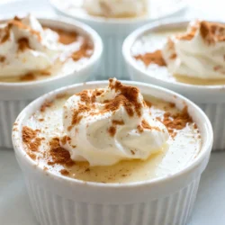 Für das perfekte Eierlikör Panna Cotta brauchst du folgende Zutaten: - 500 ml Eierlikör (gekauft oder selbstgemacht) - 240 ml Schlagsahne - 50 g Zucker - 3 Teelöffel Gelatinepulver - 75 ml kaltes Wasser - 1 Teelöffel Vanilleextrakt - 1/2 Teelöffel gemahlene Muskatnuss - Schlagsahne (zum Garnieren) - Zimt (zum Bestreuen) Du kannst einige Zutaten leicht ändern. Zum Beispiel, wenn du keinen Eierlikör hast, kannst du auch einen anderen Cremelikör verwenden. Für eine leichtere Version nutze weniger Zucker oder fettfreie Sahne. Du kannst die Muskatnuss auch durch Zimt ersetzen, wenn du es magst. Wähle frische, hochwertige Zutaten. Achte bei der Sahne auf einen hohen Fettgehalt. So wird die Panna Cotta besonders cremig. Wenn du Eierlikör kaufst, suche nach Marken, die natürliche Aromen verwenden. Das macht den Geschmack besser. Frische Muskatnuss hat mehr Aroma als die gemahlene Form. Nutze sie, wenn du kannst. {{ingredient_image_2}} Zuerst müssen wir die Gelatine vorbereiten. Nehmen Sie eine kleine Schüssel und streuen Sie das Gelatinepulver gleichmäßig über das kalte Wasser. Lassen Sie es für etwa 5 Minuten quellen. In dieser Zeit wird die Gelatine weich. Dies ist wichtig, damit sie sich später gut in die Mischung einfügt. Jetzt kommen die Hauptzutaten ins Spiel. Nehmen Sie einen mittelgroßen Topf und geben Sie den Eierlikör, die Schlagsahne und den Zucker hinein. Stellen Sie den Herd auf mittlere Hitze. Rühren Sie gelegentlich, bis die Mischung anfängt zu sieden. Achten Sie darauf, dass sie nicht kocht, denn das könnte die Textur der Panna Cotta beeinträchtigen. Sobald die Mischung heiß ist, nehmen Sie den Topf vom Herd. Fügen Sie die aufgeblühte Gelatine hinzu. Rühren Sie kräftig, bis sich die Gelatine vollständig auflöst. Jetzt können Sie den Vanilleextrakt und die gemahlene Muskatnuss hinzufügen. Rühren Sie gut um, damit die Aromen sich gleichmäßig verteilen. Gießen Sie die Mischung vorsichtig in Serviergläser oder Souffléförmchen. Füllen Sie diese etwa zu 3/4 voll. Stellen Sie die Gläser in den Kühlschrank. Lassen Sie die Panna Cotta mindestens 4 Stunden ruhen, bis sie fest wird. Vor dem Servieren geben Sie eine großzügige Portion Schlagsahne darauf und bestreuen Sie sie mit einer Prise Zimt. So wird Ihr Dessert festlich und köstlich! Einer der häufigsten Fehler ist, die Gelatine nicht richtig einzuweichen. Streuen Sie das Gelatinepulver gleichmäßig über kaltes Wasser. Lassen Sie es dann fünf Minuten quellen. So wird die Gelatine weich und löst sich gut auf. Ein weiterer Fehler ist, die Mischung zu stark zu erhitzen. Erhitzen Sie die Eierlikör-Mischung nur bis sie dampft, aber nicht kocht. Dies bewahrt den feinen Geschmack. Die perfekte Konsistenz ist entscheidend für eine gute Panna Cotta. Achten Sie darauf, genug Gelatine zu verwenden. In diesem Rezept nehmen wir drei Teelöffel Gelatinepulver. Wenn die Mischung zu dünn bleibt, wird die Panna Cotta nicht fest genug. Lassen Sie die Panna Cotta mindestens vier Stunden im Kühlschrank ruhen. So erhält sie die richtige Festigkeit und Textur. Die Präsentation ist wichtig. Servieren Sie die Panna Cotta in hübschen Gläsern oder Förmchen. Dekorieren Sie jede Portion mit Schlagsahne und einer Prise Zimt. Für extra Festlichkeit können Sie auch geröstete Nüsse oder frische Beeren hinzufügen. Diese kleinen Extras machen Ihr Dessert noch ansprechender und leckerer. Pro Tipps Gelatine richtig quellen: Stellen Sie sicher, dass das Gelatinepulver gleichmäßig über das kalte Wasser gestreut wird, um Klumpenbildung zu vermeiden. Temperatureinstellung: Erhitzen Sie die Mischung vorsichtig und vermeiden Sie es, sie zum Kochen zu bringen, um die Cremigkeit zu bewahren. Serviergläser vorbereiten: Verwenden Sie durchsichtige Gläser, um die schönen Schichten der Panna Cotta zu präsentieren. Variationen ausprobieren: Fügen Sie verschiedene Gewürze oder Aromen hinzu, um die Panna Cotta nach Ihrem Geschmack zu variieren. {{image_4}} Du kannst Eierlikör Panna Cotta mit verschiedenen Spirituosen aufpeppen. Rum oder Bourbon passen gut. Diese Getränke geben der Panna Cotta einen warmen Geschmack. Wenn du eine alkoholfreie Version möchtest, nimm einfach einen hochwertigen Vanillepudding. Er sorgt für eine süße und cremige Basis. Früchte bringen Frische in deine Panna Cotta. Du kannst Beeren wie Himbeeren oder Blaubeeren verwenden. Diese Früchte sehen schön aus und schmecken großartig. Du kannst auch eine Fruchtsauce aus pürierten Erdbeeren oder Pfirsichen machen. Ein Spritzer Zitrone kann die Süße ausgleichen und den Geschmack verstärken. Für eine vegane Panna Cotta nimm Kokosmilch anstelle von Schlagsahne. Verwende Agar-Agar anstelle von Gelatine. Diese Änderung macht das Gericht pflanzlich. Auch glutenfrei ist das Rezept, denn alle Zutaten sind von Natur aus glutenfrei. Achte darauf, die verwendeten Produkte zu prüfen, um sicherzustellen, dass sie glutenfrei sind. Um die Panna Cotta frisch zu halten, lege sie in den Kühlschrank. Verwende dafür Deckel oder Frischhaltefolie. So bleibt sie vor Gerüchen geschützt. Stelle die Gläser auf eine gerade Fläche. Dies verhindert, dass die Panna Cotta kippt. Im Kühlschrank bleibt die Panna Cotta bis zu fünf Tage frisch. Achte darauf, dass sie gut abgedeckt ist. Nach dieser Zeit kann die Textur leiden. Wenn du sie länger aufbewahren willst, denke an das Einfrieren. Du kannst Panna Cotta auch einfrieren. Fülle sie in gefriergeeignete Behälter. Lasse etwas Platz, da sie beim Gefrieren expandiert. So bleibt die Konsistenz besser. Zum Auftauen stelle sie über Nacht in den Kühlschrank. Vermeide das Auftauen bei Raumtemperatur, um die Qualität zu wahren. Die Panna Cotta muss mindestens 4 Stunden im Kühlschrank ruhen. Das gibt ihr genug Zeit, um fest zu werden. Wenn Sie sie über Nacht lassen, wird sie noch besser. So setzen sich die Aromen perfekt. Sie erhalten eine cremige und glatte Textur. Es ist wichtig, dass Sie diese Zeit einhalten. Ja, Sie können Gelatine durch Agar-Agar ersetzen. Agar-Agar ist eine pflanzliche Alternative. Es ist perfekt für Veganer. Beachten Sie, dass die Mengen unterschiedlich sind. Verwenden Sie etwa 1 Teelöffel Agar-Agar für jede 1 Teelöffel Gelatine. Lösen Sie es in heißer Flüssigkeit auf, nicht in kaltem Wasser. Das kann den Prozess leicht verändern. Servieren Sie die Panna Cotta in schönen Gläsern. Das sieht festlich und einladend aus. Garnieren Sie sie mit Schlagsahne und einer Prise Zimt. Eine weitere tolle Idee ist, frisch geriebene Muskatnuss darüber zu streuen. Sie können auch Beeren oder Karamellsoße hinzufügen. Das gibt zusätzliche Farben und Aromen. Zusammengefasst haben wir die Zutaten für Panna Cotta betrachtet, die Schritt-für-Schritt-Anleitung durchlaufen und wichtige Tipps gegeben. Jede Zutat spielt eine Rolle für den Geschmack und die Konsistenz. Achte auf die Auswahl hochwertiger Zutaten. Zudem sind Variationen und richtige Lagerung wichtig für den Genuss. Mit diesen Ratschlägen gelingt dir die perfekte Panna Cotta. Probiere unterschiedliche Toppings und Variationen aus. So wird jedes Dessert zu einem besonderen Erlebnis!